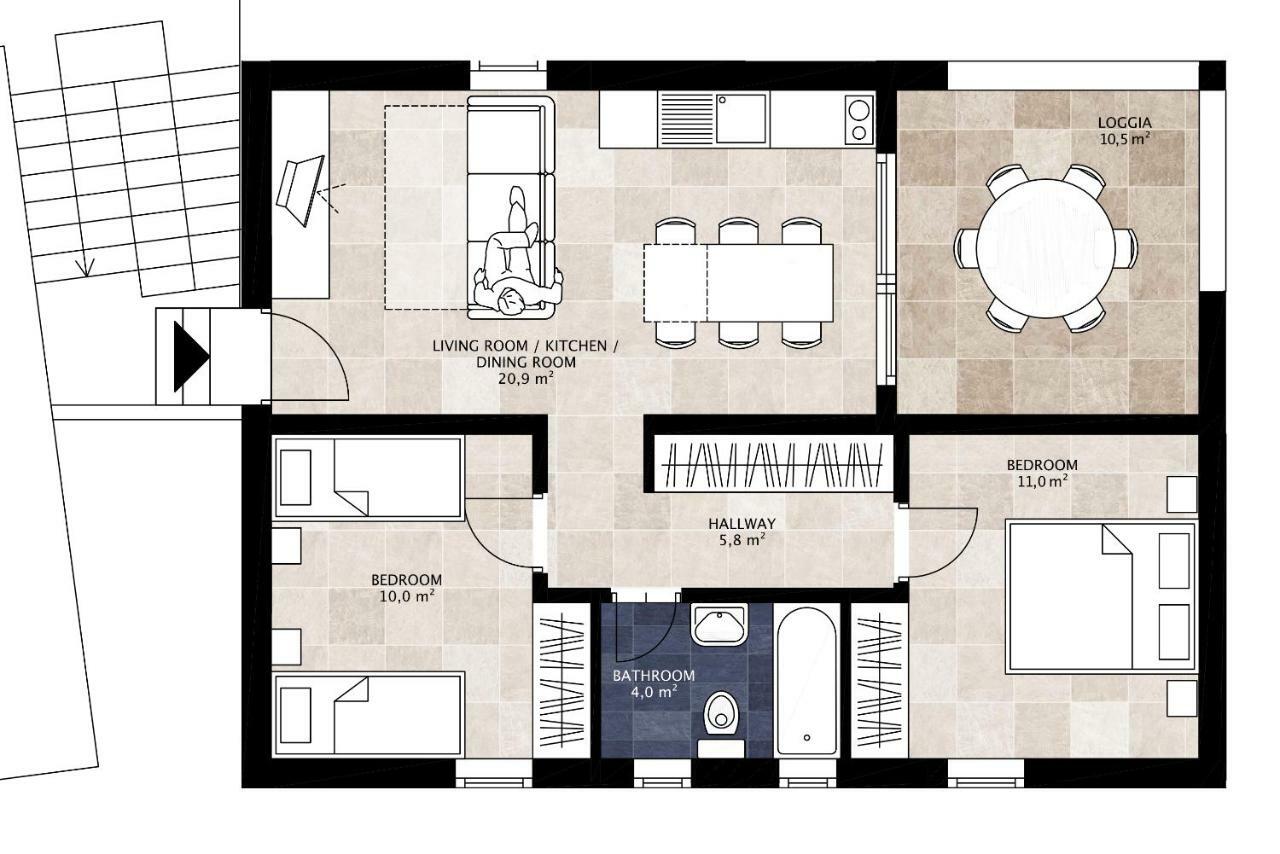 Apartments Kala Mendula Сутіван Екстер'єр фото